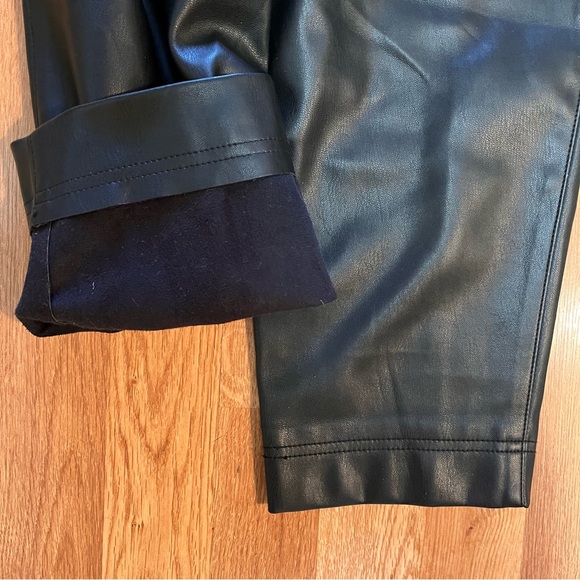 Vegan Leather Pull-On Paperbag Pants - Picture 16 of 16